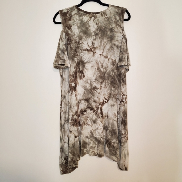 Spade & Heart tie dye cold shoulder dress large - Picture 9 of 14